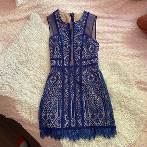 BCBG Blue lace dress